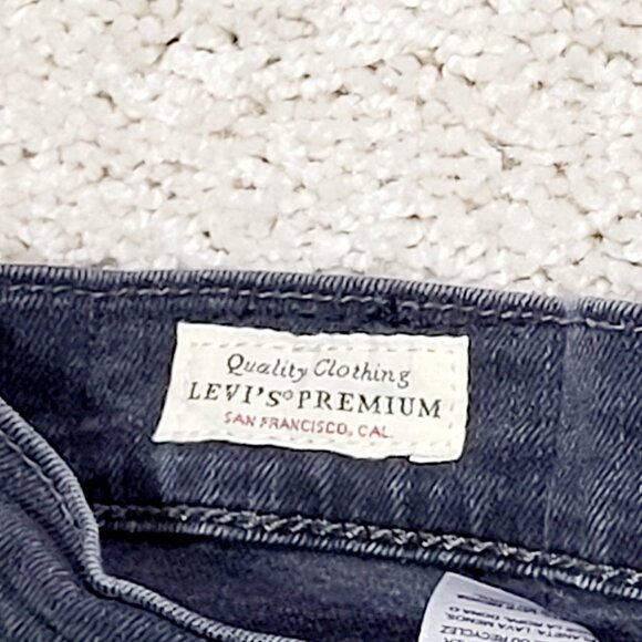 Levis 511 Jeans Men 32x32 Gray Slim Fit Premuim Faded Stretch Casual Whiskered - Picture 2 of 8